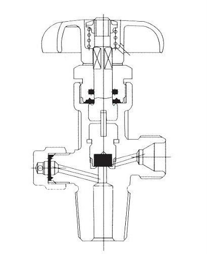 Válvula de cilindro de oxigênio O2 de latão tipo flapper QF-2