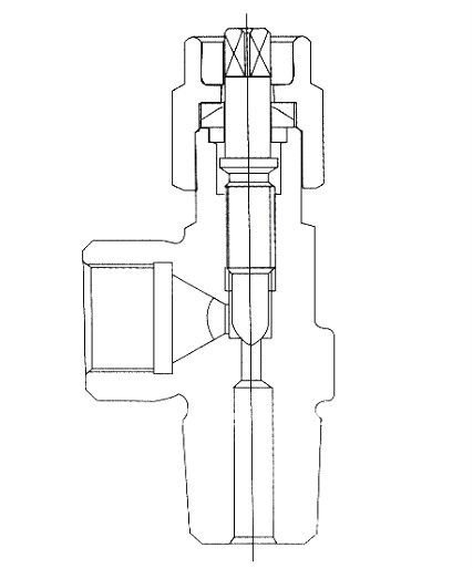 Válvula de cilindro de oxigênio O2 de latão tipo agulha QF-2D